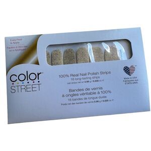 Color Street Candied Lavender Glitter Nail Polish Strips 16ct